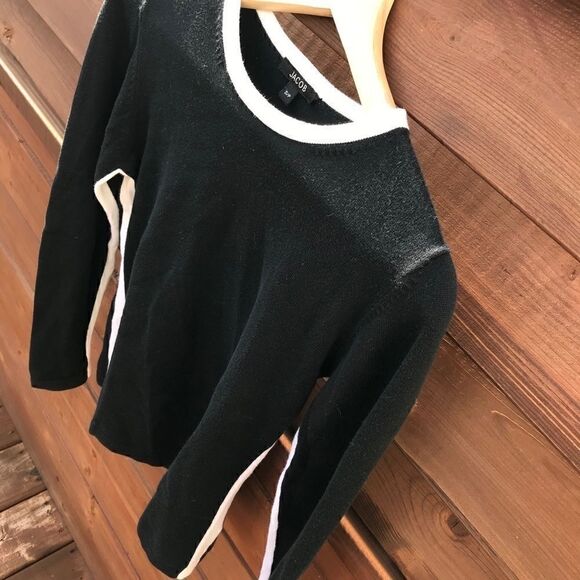 𝅺knit sweater with cable trim detail 💚 - Picture 4 of 11